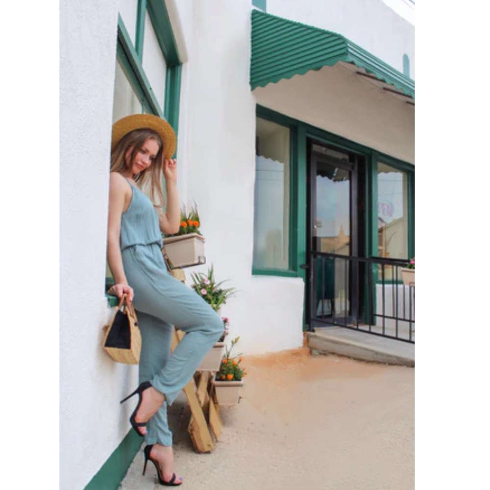 Sea Foam Jumpsuit - Picture 2 of 3